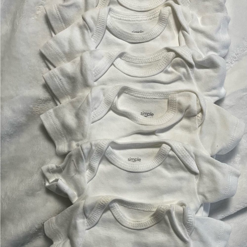 White short sleeve carter onesies